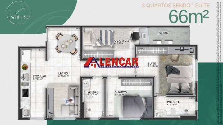 Apartamento à venda com 2 quartos, 55m² - Foto 8